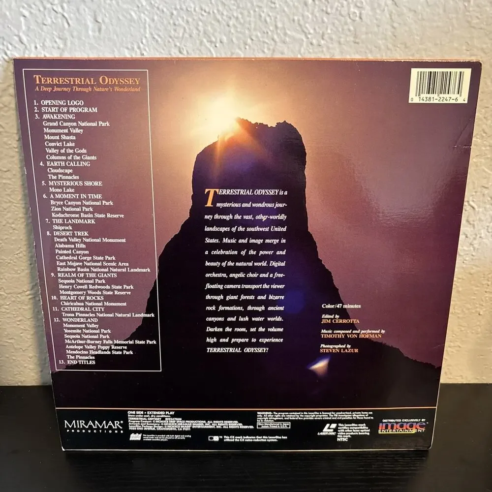 Terrestrial Odyssey A Deep Journey Through Nature's Wonderland Laserdisc - Picture 2 of 4